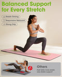 Yoga Mat with Strap, Non-Slip Pilates Exercise Mat, Tear-Resistant, 72" x 24", Pink