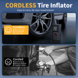 VacLife Cordless Tire Inflator Portable Air Compressor - Air Pump for Car Tires 150 Psi